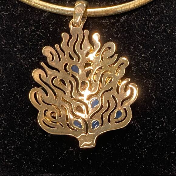 Italian Sea Life Sterling Enamel Pendant Starfish Octopus Shell Omega Necklace - Picture 12 of 12